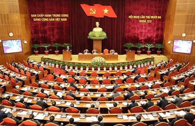越共第十二届中央委员会第十三次全体会议在河内开幕 hinh anh 1