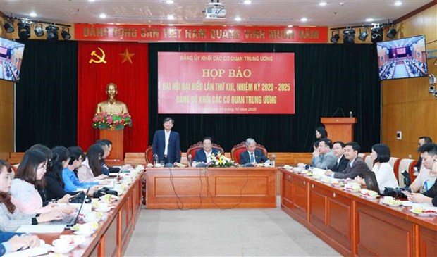 迎接党的十三大：2020-2025年任期中央机关党委代表大会将于10月底举行 hinh anh 1