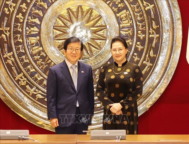 韩国媒体：韩国国会议长朴炳锡希望提升韩越关系水平 hinh anh 1
