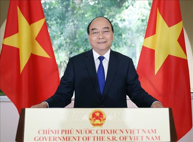 政府总理阮春福出席第三届巴黎和平论坛并发表重要视频讲话 hinh anh 1