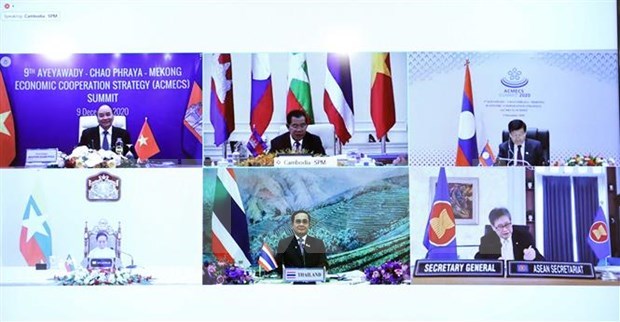 ACMECS- 9：各国通过《金边宣言》 泰国提出3个重点合作领域 hinh anh 1