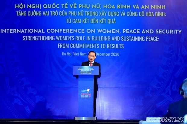 “增强妇女在和平建设与巩固中的作用：从承诺到成果”国际会议圆满落幕 hinh anh 1