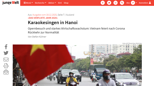 德国媒体高度评价越南为应对经济危机所付出的努力 hinh anh 1
