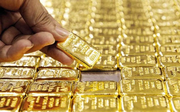 25日上午越南国内市场黄金价格每两上涨5万越盾 hinh anh 1