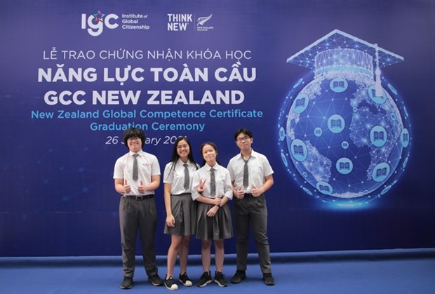 25名越南学生荣获新西兰的全球能力证书 hinh anh 1