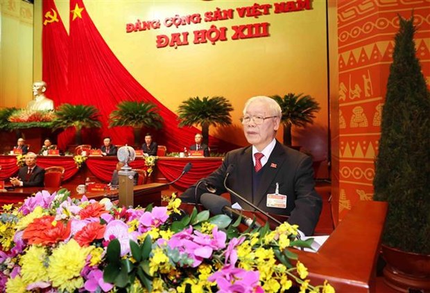 越南共产党第十三次全国代表大会圆满落幕 hinh anh 1