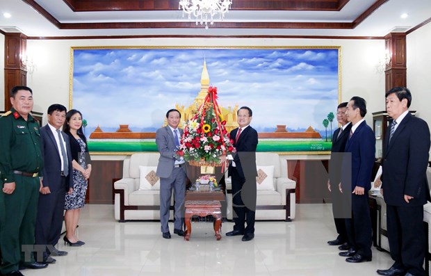 越南祝贺老挝人民革命党成立66周年 hinh anh 1
