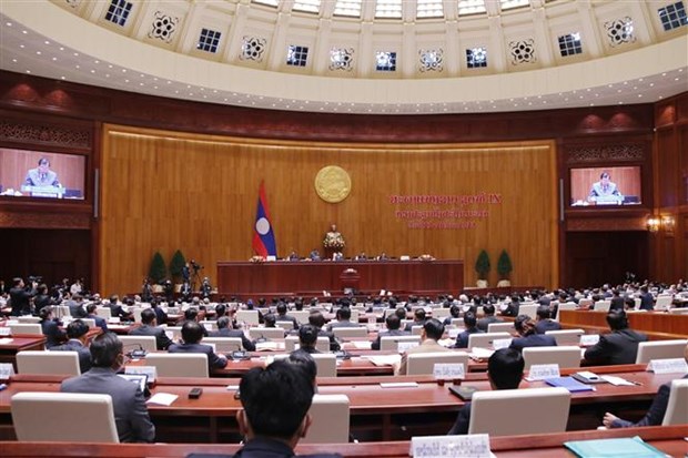 老挝第九届国会第一次会议在万象开幕 hinh anh 1