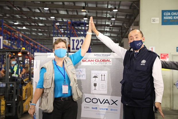 由COVAX提供的81.1万剂新冠疫苗已运抵越南河内 hinh anh 1