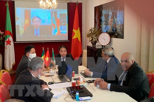 200余家企业出席2021年越南-阿尔及利亚-塞内加尔贸易投资合作促进会 hinh anh 1