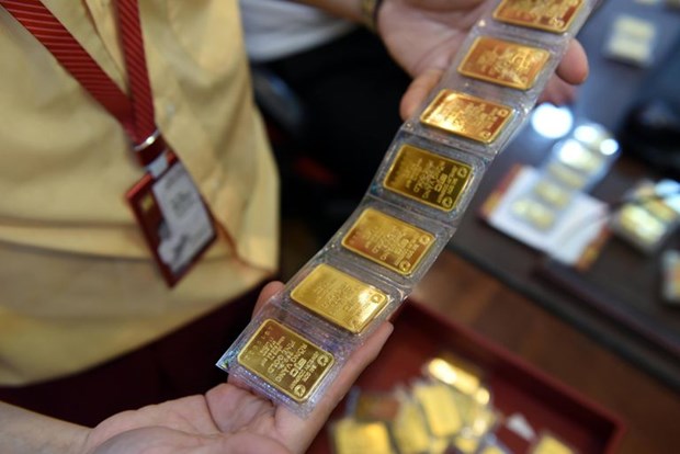 8日上午越南国内市场黄金价格每两上涨12万越盾 hinh anh 1