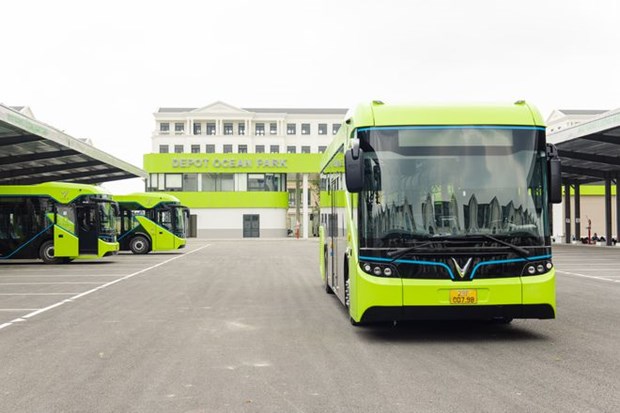 VinBus开发的越南首个智能电动公交路线正式上线运营 hinh anh 1