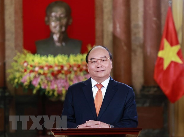 越南国家主席阮春福出席博鳌亚洲论坛2021年会开幕式 hinh anh 1