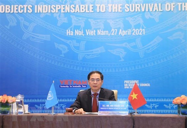 越南与联合国安理会：对平民居民生存所不可缺少的物体的保护 hinh anh 1