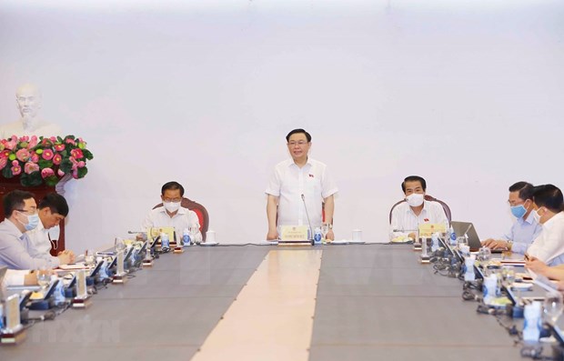 国会主席王廷惠与民愿委员会举行工作座谈会 hinh anh 1