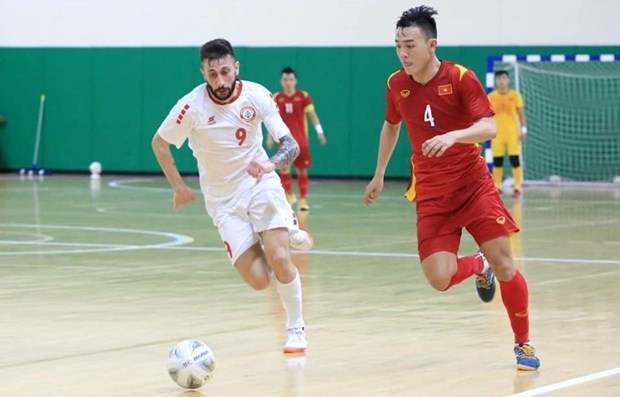 2021国际足联室内足球世界杯亚洲区预选赛附加赛第一回合：越南队与黎巴嫩队以0比0战平 hinh anh 1