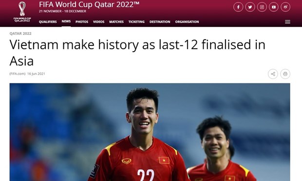 国际足联对越南国足的历史性胜利印象深刻 hinh anh 1