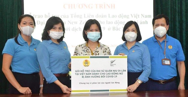 新西兰驻越南大使馆向受疫情影响的女员工提供帮助 hinh anh 1