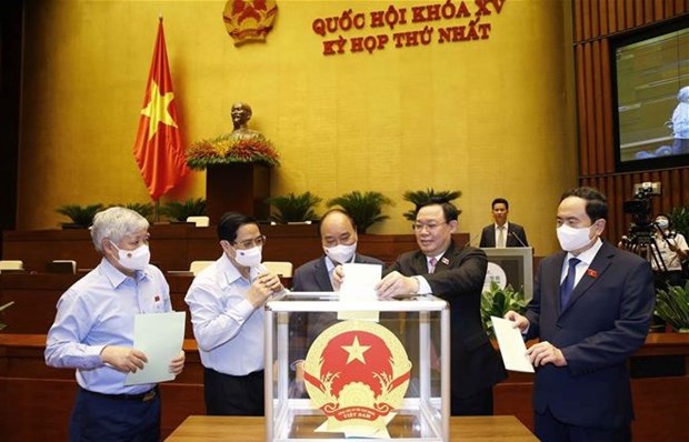 越南第十五届国会第一次会议：选举产生国会各直属机构领导 hinh anh 1