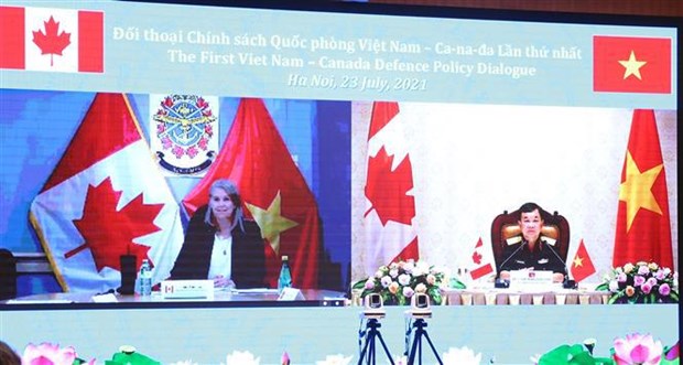 越南与加拿大第一次国防政策对话以视频方式举行 hinh anh 1