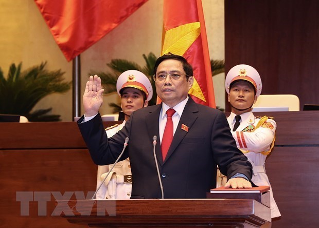 柬埔寨首相洪森致信祝贺范明政被选为越南政府总理 hinh anh 1