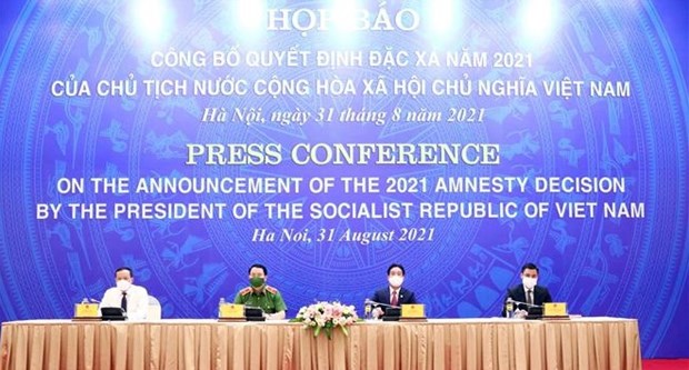 越南国家主席办公厅举行记者会 正式对外公布2021年特赦令 hinh anh 1