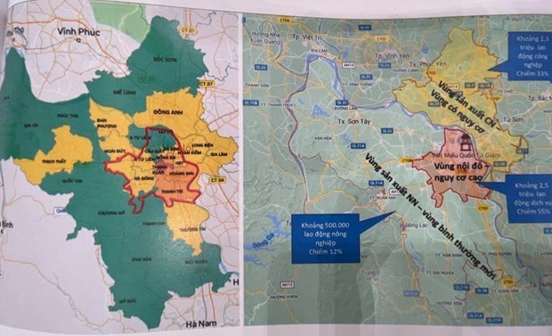新冠肺炎疫情：自9月6日6时起河内市划分为三个区域 实施分区分类防控 hinh anh 1