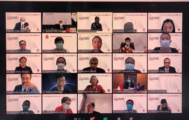 第十八次东南亚红十字会与红新月会领导人在线会议正式开幕 hinh anh 1