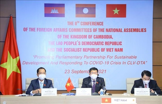 越老柬三国国会对外委员会发表联合声 明呼吁各国分享新冠疫苗 hinh anh 1