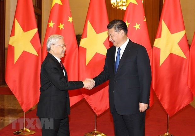 越南党和国家领导人向中国领导人致贺电 祝贺中国国庆节 hinh anh 1