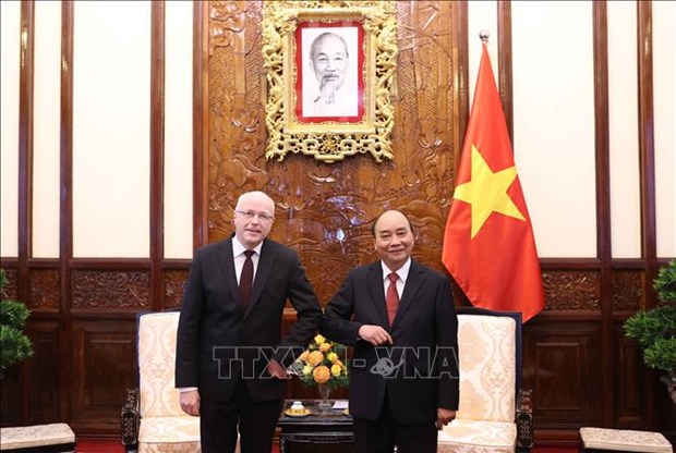 越南国家主席会见各国新任驻越大使 hinh anh 2