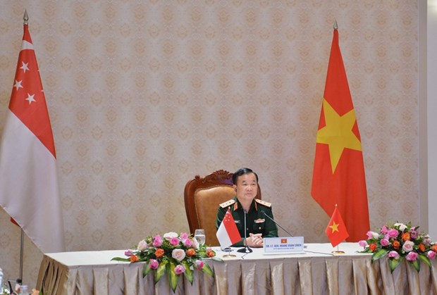 第12次越南和新加坡国防务政策对话以视频形式举行 hinh anh 1