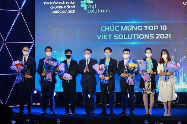 2021年越南国家数字化转型解决方案大赛颁奖仪式在河内举行 hinh anh 1