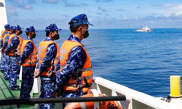 越中海警2021年第二次海上联合巡逻圆满结束 hinh anh 1