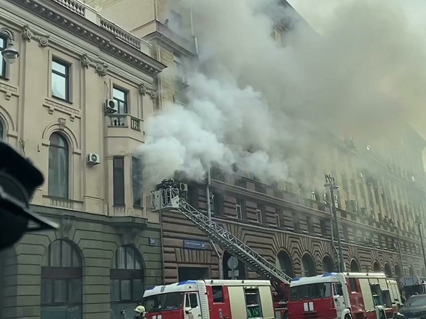 越南驻莫斯科商务处大楼发生火灾 幸无人员伤亡 hinh anh 1