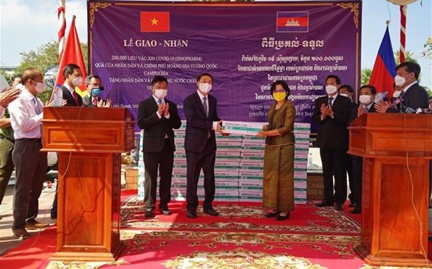 柬埔寨政府为越南捐赠20万剂新冠疫苗 hinh anh 1