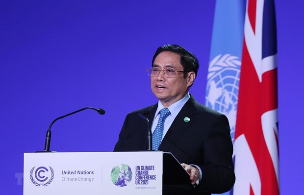 越南政府总理范明政在《联合国气候变化框架公约》第二十六次缔约方大会世界领导人峰会上发表讲话 hinh anh 1