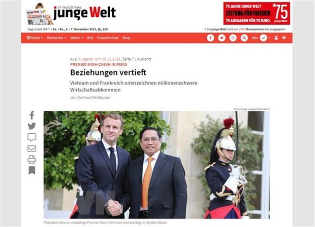 德国报刊对越南政府总理范明政访法取得的结果进行报道 hinh anh 1