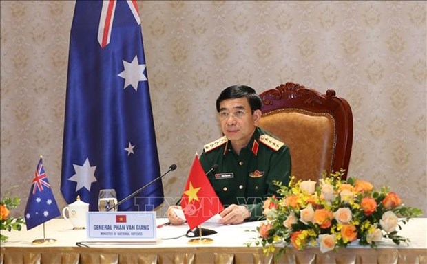 越南国防部部长同澳大利亚国防部部长通电话 hinh anh 1