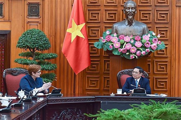 越南政府总理范明政会见澳大利亚外交部长兼妇女事务部长玛丽斯·佩恩 hinh anh 1