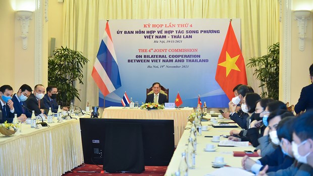 越泰双边合作混合委员会第四次会议以视频形式举行 hinh anh 1