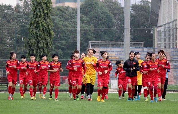 越南女足国家队为国际比赛做好准备 hinh anh 1