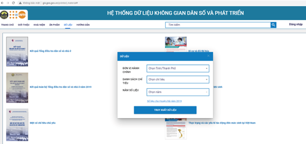 越南首个人口和经济社会信息网正式上线 hinh anh 1