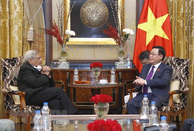 越南国会主席王廷惠会见印度各政党领导人 hinh anh 2