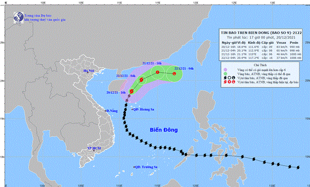 第九号台风减弱为热带低压 无登陆我国海域风险 hinh anh 1