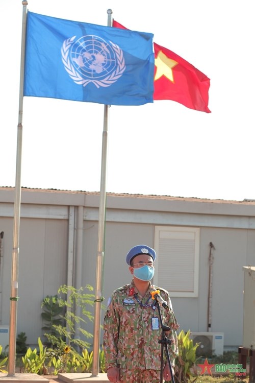 越南三号二级野战医院在南苏丹举行升旗仪式 hinh anh 2