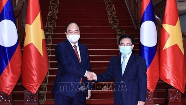 越南驻老大使：老挝总理潘坎·维帕万访越之旅为2022年深化越老全面合作关系注入动力 hinh anh 1