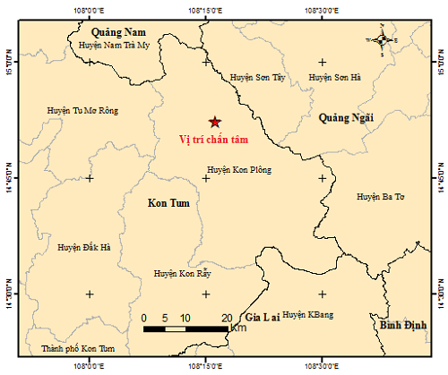 越南崑嵩省公伯陇县发生3.7级地震 hinh anh 1