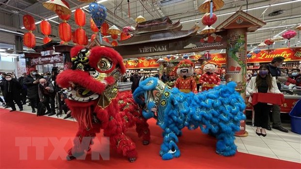 法国家乐福连锁超市首次举行越南春节周活动 hinh anh 2