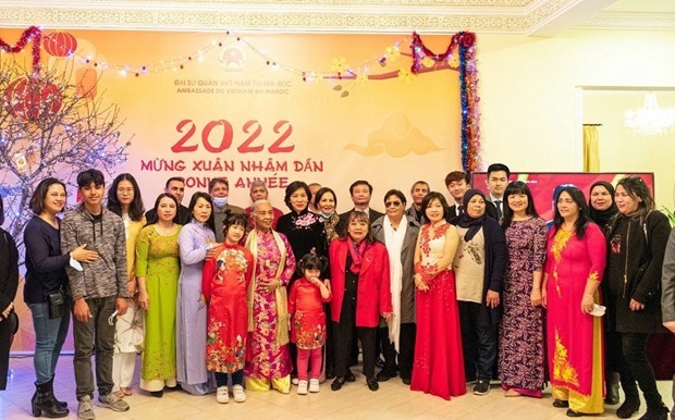 具有浓郁越南文化特色的2022年迎春活动在摩洛哥举行 hinh anh 1
